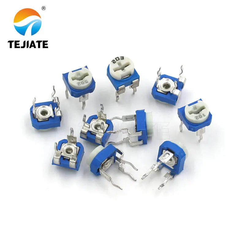 1Pack  vertical blue white adjustable resistor kit 100 ohm -1M ohm 10kinds * 5 PCS=50PCS potentiometer