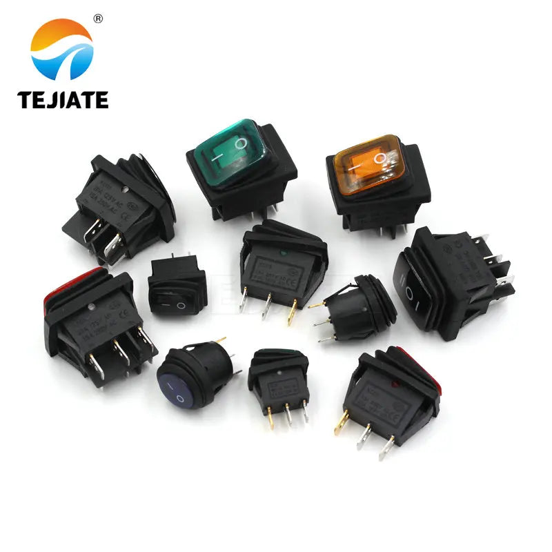 1PCS Toggle Switch KCD4 Ship-type Rocker Switch 4/6 Feet 2/3 Gear Waterproof Boat Shaped High Current Power Microswitch