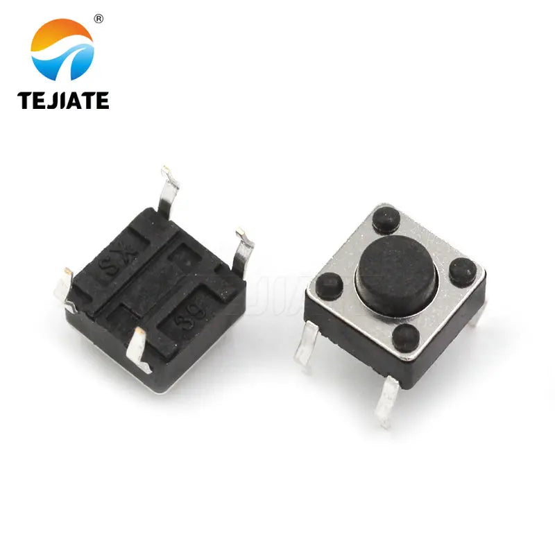 100PCS DIP Microswitch Tact Switch Press-button Switch Vertical Key Switch 6*6*4.3/4.5/5/6/7/7.5/8/9/10/11/12/13MM 4 Feet