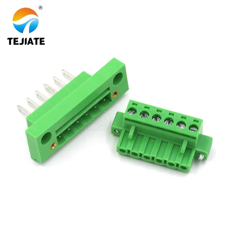 1Pairs Through-wall Terminal KF2EDGKMB 5.08MM 2P 3P 4P 5P 6P 8P 10P 12P Screw Fastened Green Product Best Quality