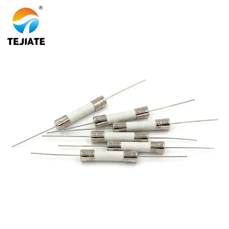 10PCS Ceramic Fuse With Pin 0.5/1/2/2.5/3/3.15/4/5/6/6.3A 250V 5*20MM Pin Blow Fuse