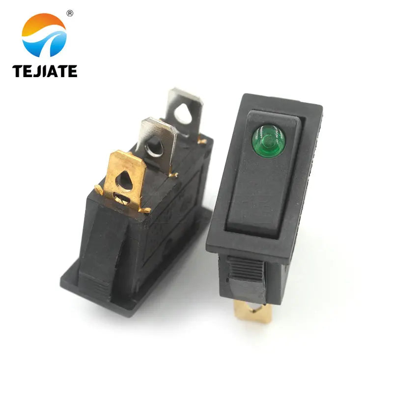 5PCS KCD3 Microswitch Electric Cooker Frying Pan Boat Type Toggle Switch Ship-type Seesaw 2/3 Feet 2/3 Gear Power Button Kit