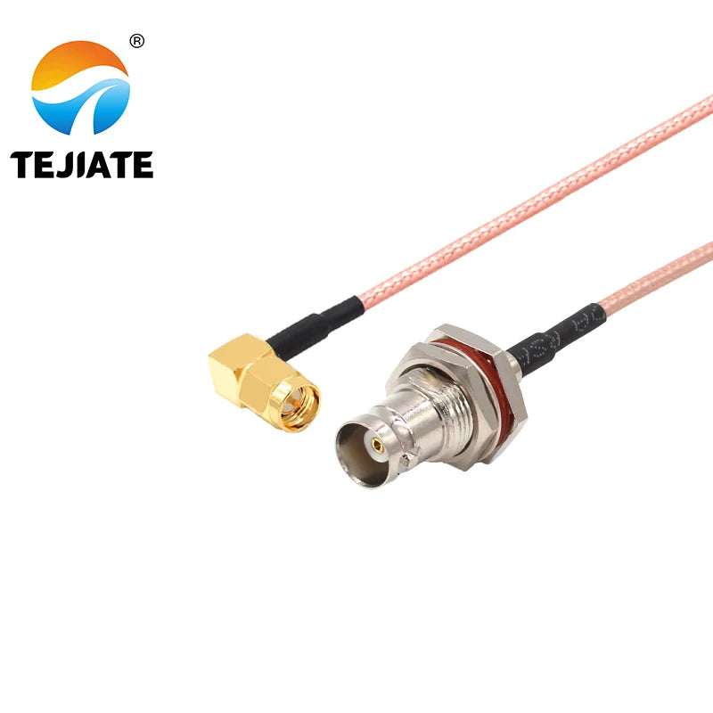 1PCS TEJIATE Adapter Cable BNC To SMA Type BNC-K Convert SMA-JW 8-90CM 1M 1.5M 2M Length Connector RG316 Wire