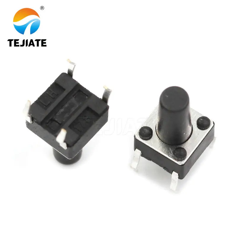 100PCS DIP Microswitch Tact Switch Press-button Switch Vertical Key Switch 6*6*4.3/4.5/5/6/7/7.5/8/9/10/11/12/13MM 4 Feet