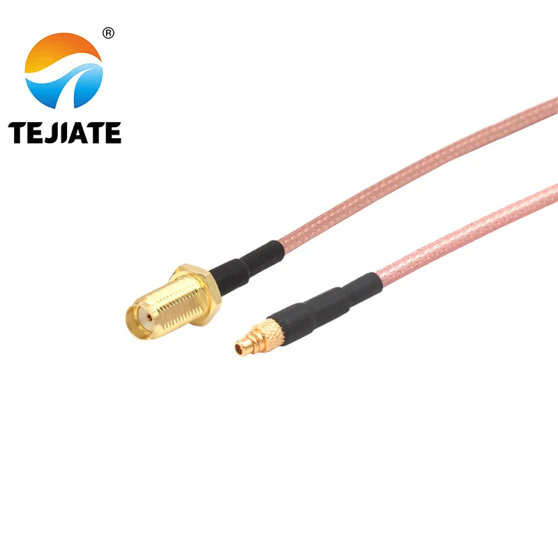 1PCS TEJIATE Adapter Cable MMCX To SMA Type MMCX-J Convert SMA-KY 8-90CM 1M 1.5M 2M Length Connector RG316 Wire