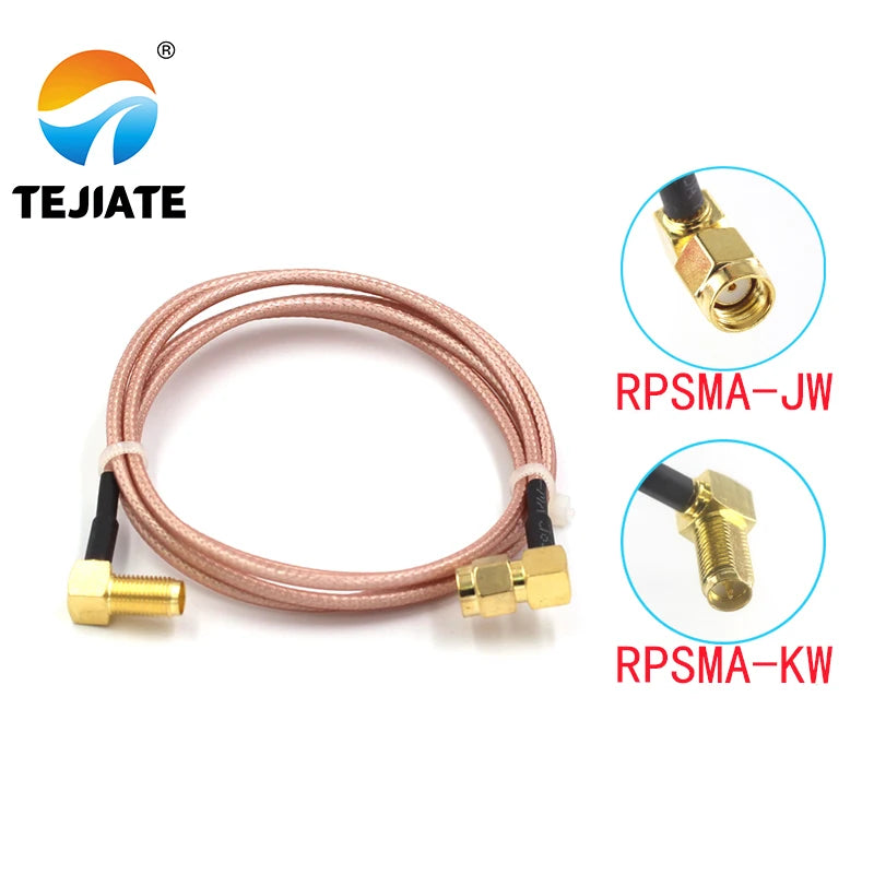1PCS TEJIATE Adapter Cable RPSMA To RPSMA RPSMA-KW Convert RPSMA-JW 8-90CM 1M 1.5M 2M Length Connector RG316 Wire