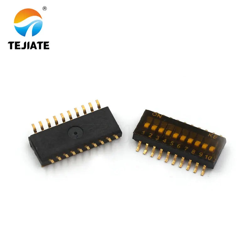 2PCS Toggle Switch Patch Up Pulling DIP Snap 1.27MM 2/4/5/6/8/10P Black Dial Address ON / OFF