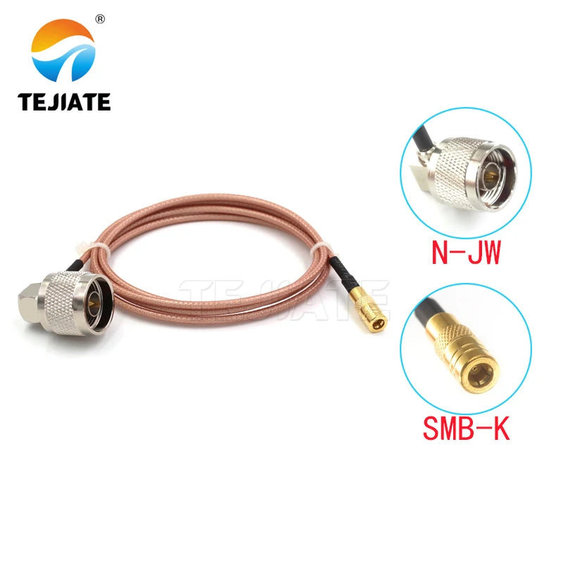 1PCS TEJIATE Adapter Cable N To SMB Type NJW Convert SMBK 8-90CM 1M 1.5M 2M Length Connector RG316 Wire