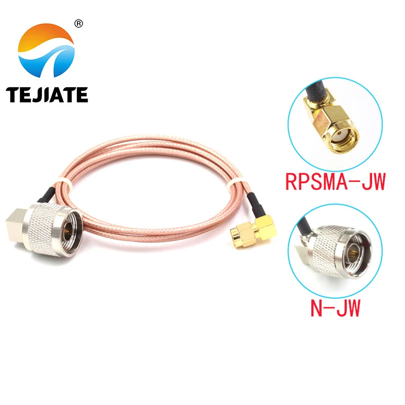 1PCS TEJIATE Adapter Cable RPSMA To BNC Type RPSMA-JW Convert N-JW 8-90CM 1M 1.5M 2M Length Connector RG316 Wire