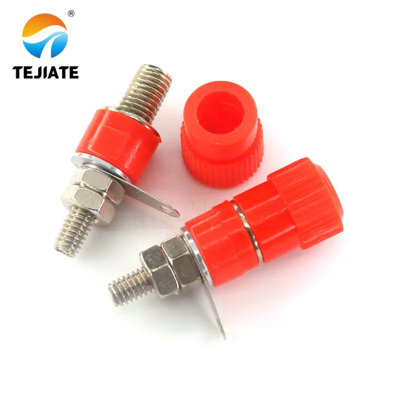 5PCS Terminal Base JS-910B M4 32.6*4mm Banana Header Socket Test Stand Red Or Black