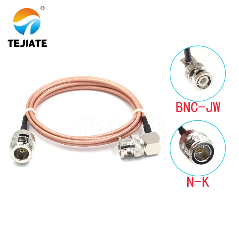 1PCS TEJIATE Adapter Cable BNC To N Type BNCJW Convert NK 8-90CM 1M 1.5M 2M Length Connector RG316 Wire