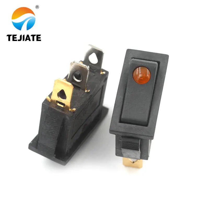 5PCS KCD3 Microswitch Electric Cooker Frying Pan Boat Type Toggle Switch Ship-type Seesaw 2/3 Feet 2/3 Gear Power Button Kit