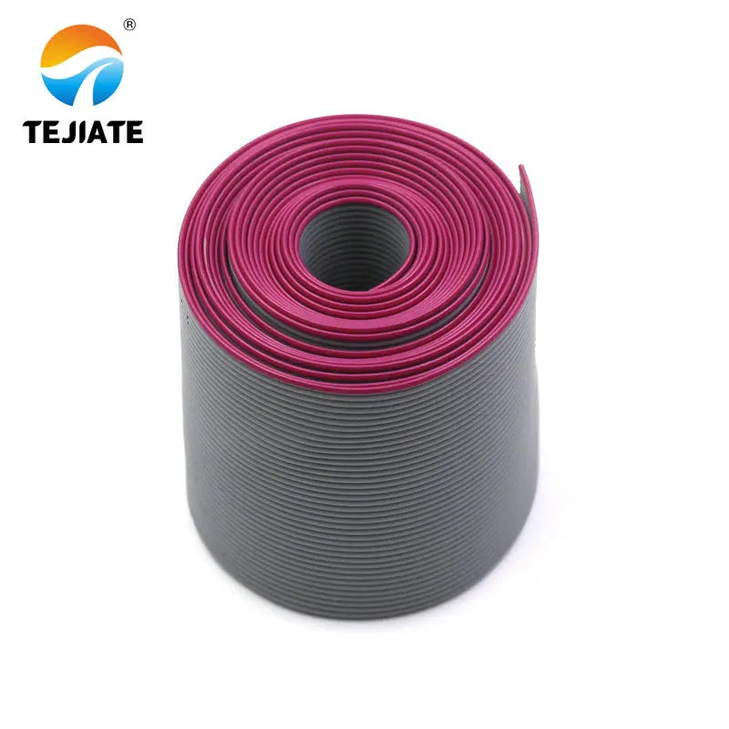 1PCS=1M FC-40P 2.54MM Grey Row-wire DuPont Line Pure Copper-conductor PVC Insulation-sheath Welding-free