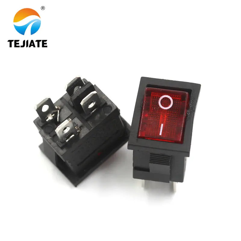 10PCS Boat-type Switch KCD1-1 Water Dispenser Ship Shaped Rocker Power Button Toggle Microswitch 4 Feet 2Gear