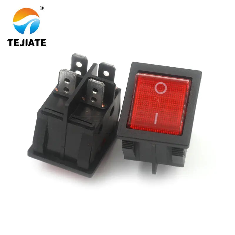 5PCS KCD4 Microswitch Boat-type Toggle Switch Reset Ship-type Seesaw Cateye Light 4/6 Feet 2/3 Gear Power Button Kit