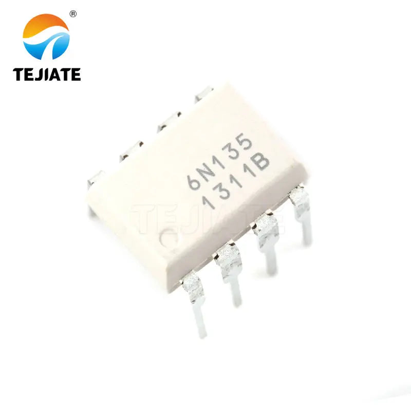 5PCS TEJIATE Optocoupler 6N135 6N136 6N137 High-speed Transistor Photoelectric Output Optical Isolator