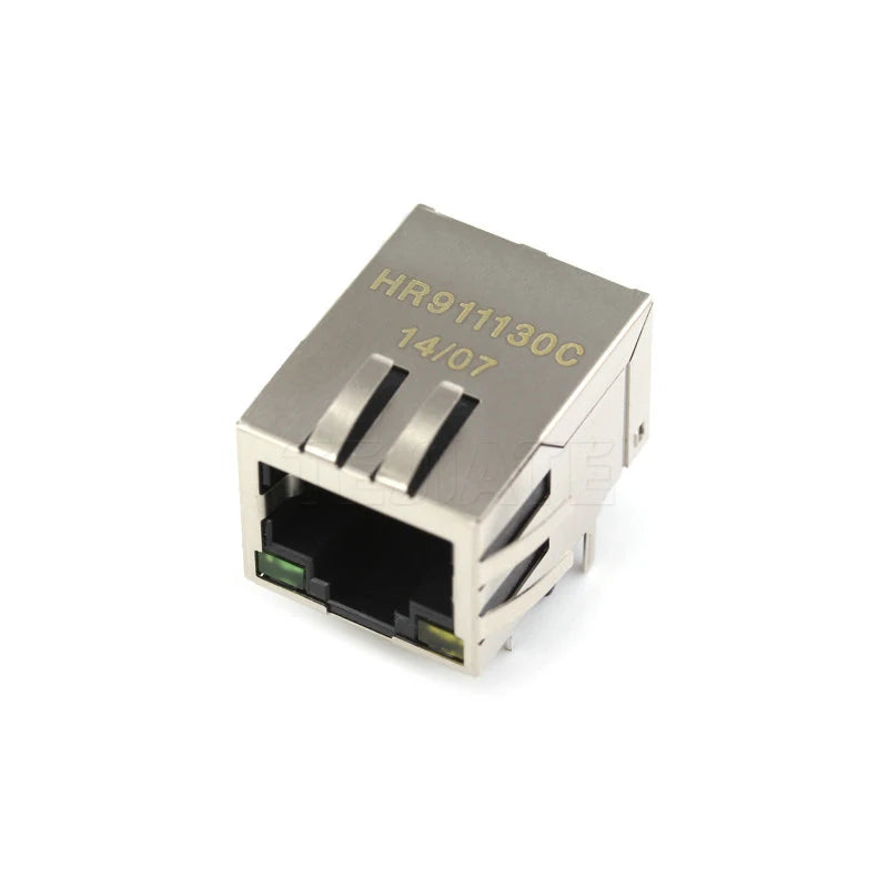 10PCS HR911130C HY911130C horizontal filter with lamp and shrapnel RJ45 gigabit network port