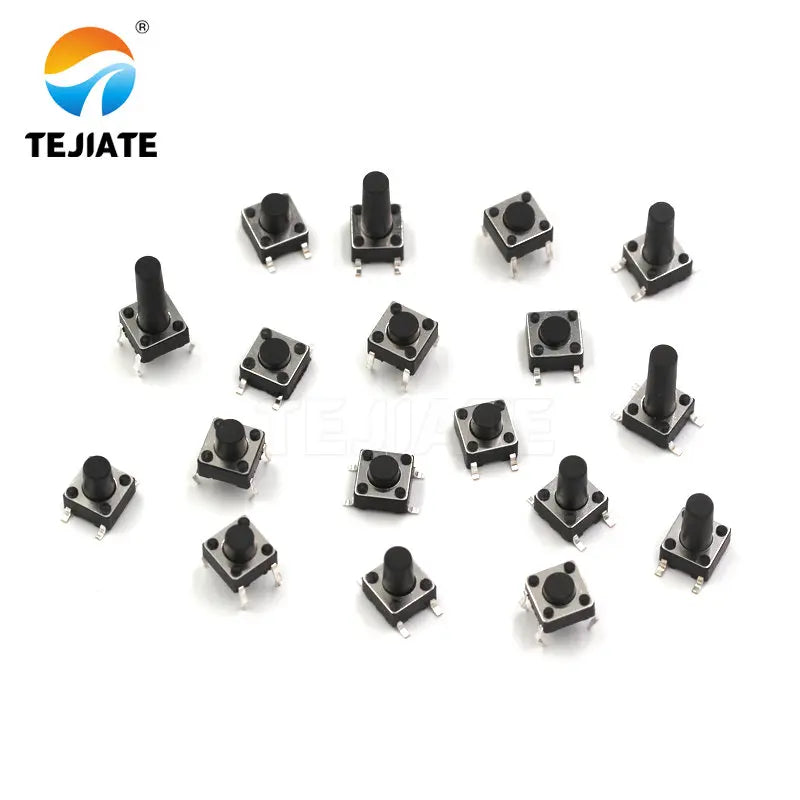 100PCS Patch DIP Microswitch Tact Switch Press Button Switch Key Switch 6*6*4.3/4.5/5/6/7/8/9/10/11/12/13/14MM 4 legs