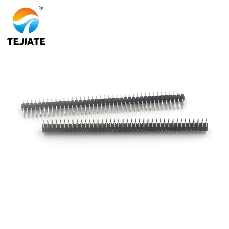 10PCS Double Row 2*40P Straight Pin Iron Foot Spacing 2.54MM Black/White/Blue/Red/Green/Yellow Plastic Connector Kit