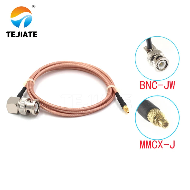 1PCS TEJIATE Adapter Cable BNC To MMCX Type BNCJW Convert MMCX-J 8-90CM 1M 1.5M 2M Length Connector RG316 Wire