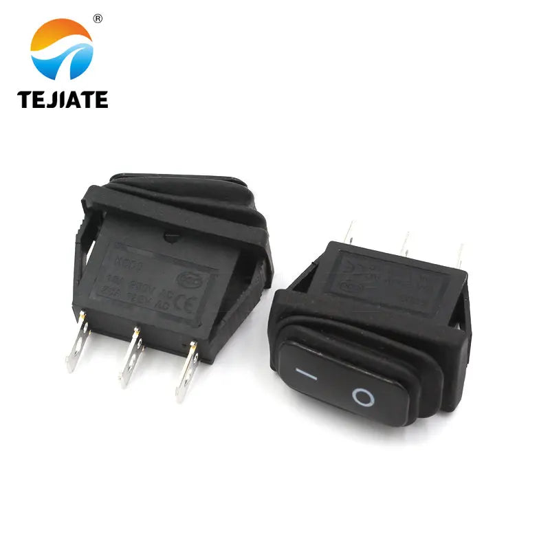 1PCS Toggle Switch KCD3 Ship-type Rocker Switch 3 Feet 2 Gear Waterproof Boat Shaped High Current Power Microswitch Electronic