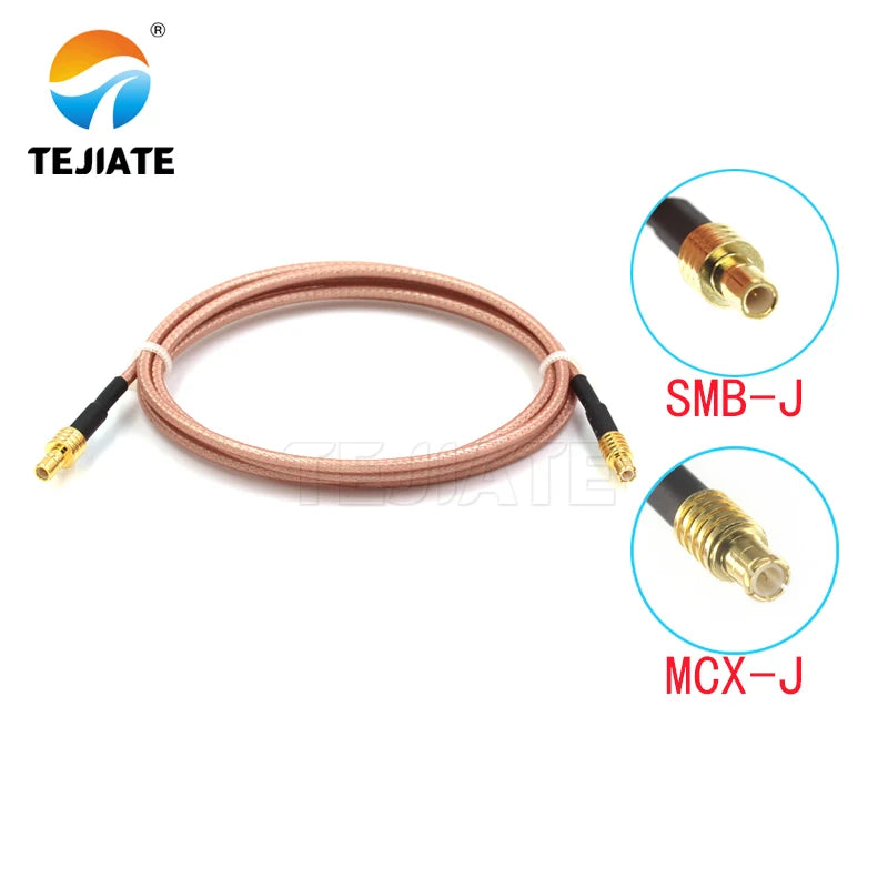 1PCS TEJIATE Adapter Cable SMB To MCX Type SMBJ Convert MCXJ 8-90CM 1M 1.5M 2M Length Connector RG316 Wire