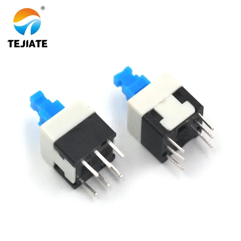 10PCS Button Switch 1/2 Row Needle Key Switch 5.8*5.8 7*7 8*8 8.5*8.5MM Self Locking/No Lock 3/6 Feet Charger Match Electronic