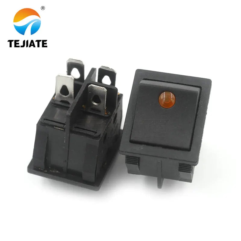 5PCS KCD4 Microswitch Boat-type Toggle Switch Reset Ship-type Seesaw Cateye Light 4/6 Feet 2/3 Gear Power Button Kit