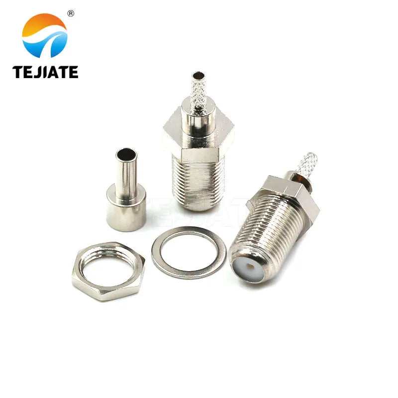 1PCS RF-header Cable Connector F-JK Male/Female Header 1.5-3 Shielded-wire TV Adapter Unit British-standard