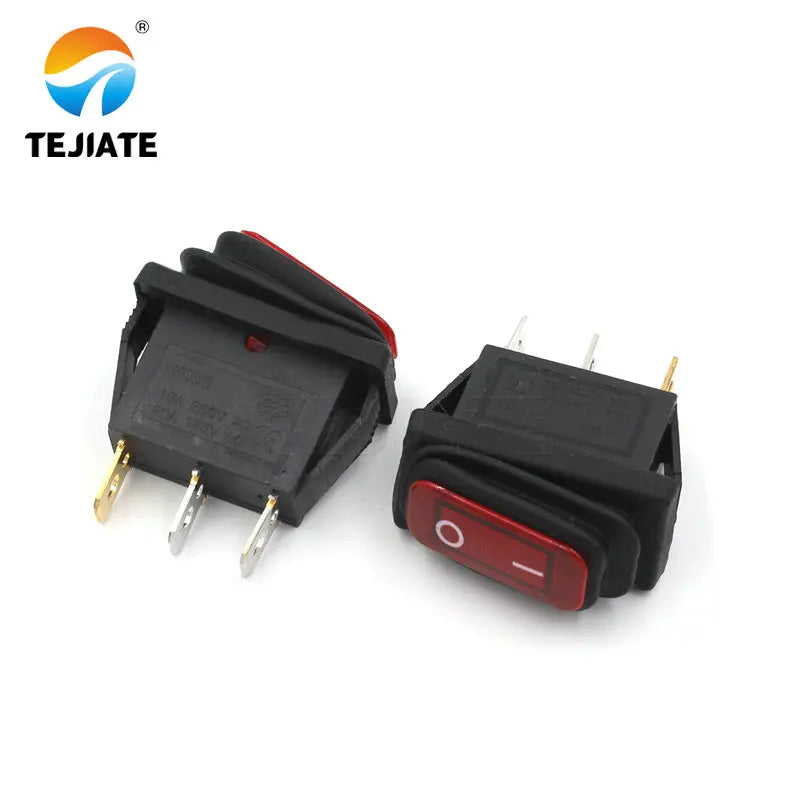 1PCS Toggle Switch KCD3 Ship-type Rocker Switch 3 Feet 2 Gear Waterproof Boat Shaped High Current Power Microswitch Electronic