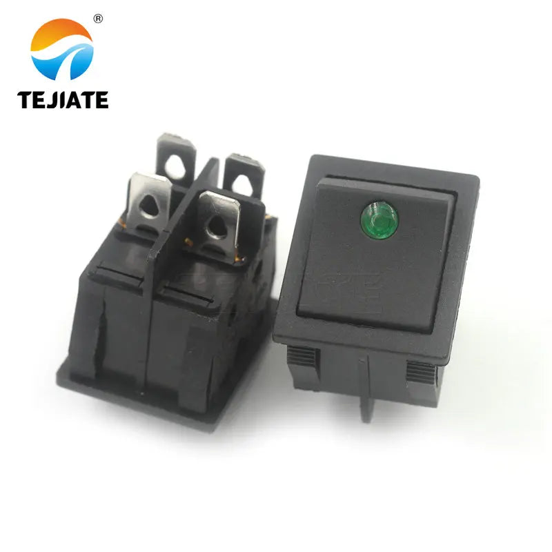 5PCS KCD4 Microswitch Boat-type Toggle Switch Reset Ship-type Seesaw Cateye Light 4/6 Feet 2/3 Gear Power Button Kit