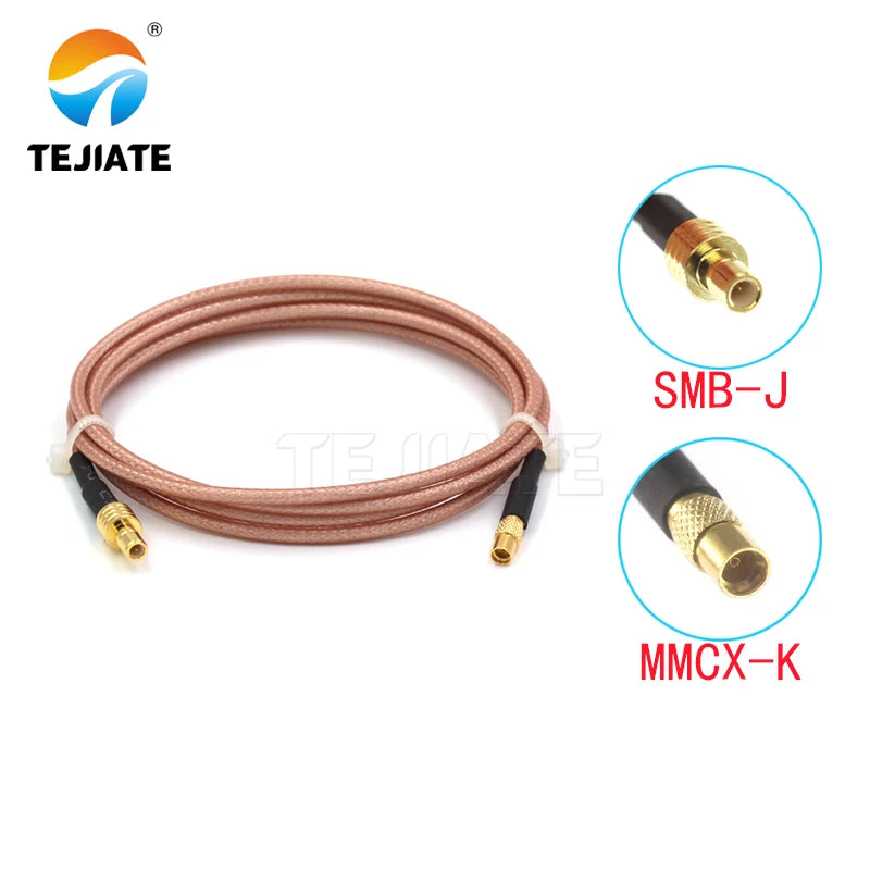 1PCS TEJIATE Adapter Cable SMB To MMCX Type SMBJ Convert MMCXK 8-90CM 1M 1.5M 2M Length Connector RG316 Wire