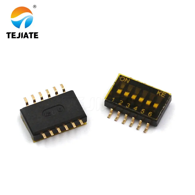 5PCS Toggle Switch Paster Type Up Pulling DIP Snap Switches 1.27MM 2/4/5/6/8/10P Black Dial Address Switch