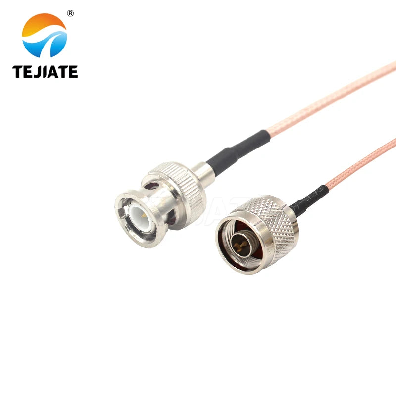 1PCS TEJIATE Adapter Cable N To BNC Type NJ Convert BNCJ 8-90CM 1M 1.5M 2M Length Connector RG316 Wire