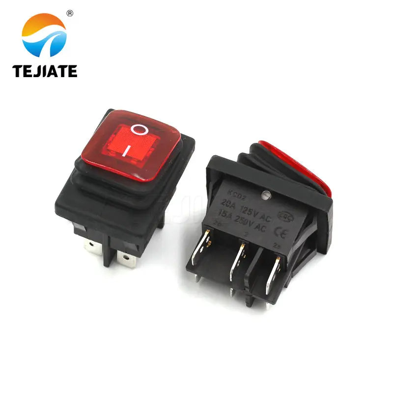 1PCS Toggle Switch KCD4 Ship Type Rocker 4/6 Feet 2/3 Gear Waterproof Boat Shaped High Current Power Microswitch