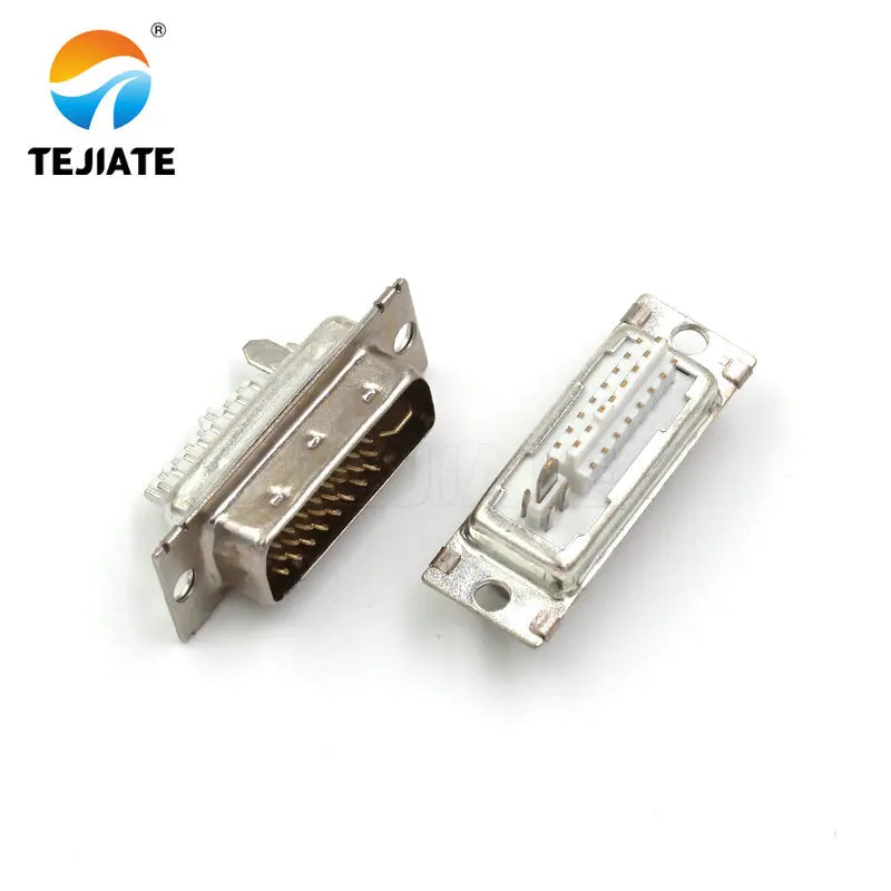 5PCS DVI24+5 Solder-wire Male/Female Header DVI-I Connector Bent Female-header 90-degree DVI Adapter Plug Terminal