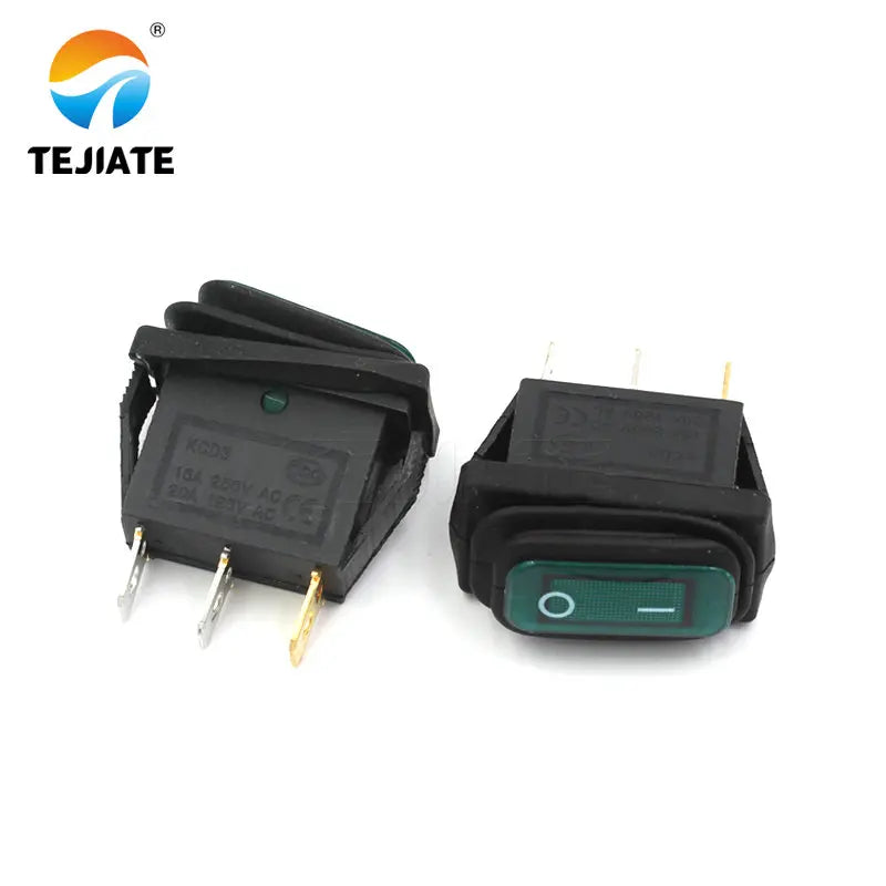 1PCS Toggle Switch KCD3 Ship-type Rocker Switch 3 Feet 2 Gear Waterproof Boat Shaped High Current Power Microswitch Electronic