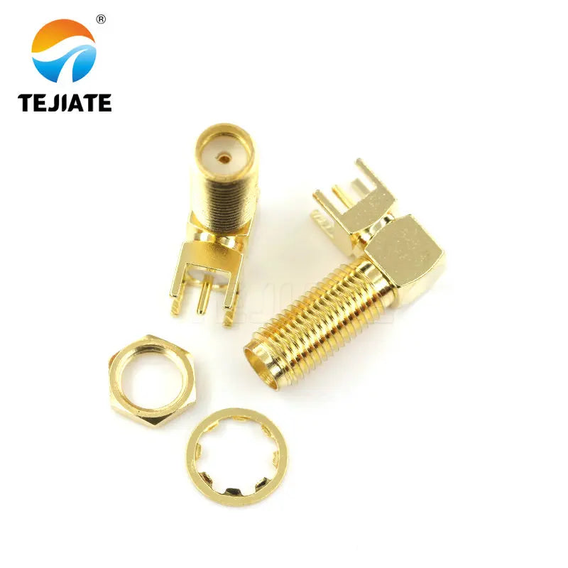5PCS SMA-KE Connerctor SMA-KWE Adapter Straight /Bent Header Square/Skew Foot Base Outer screw Inner Pin/Hole