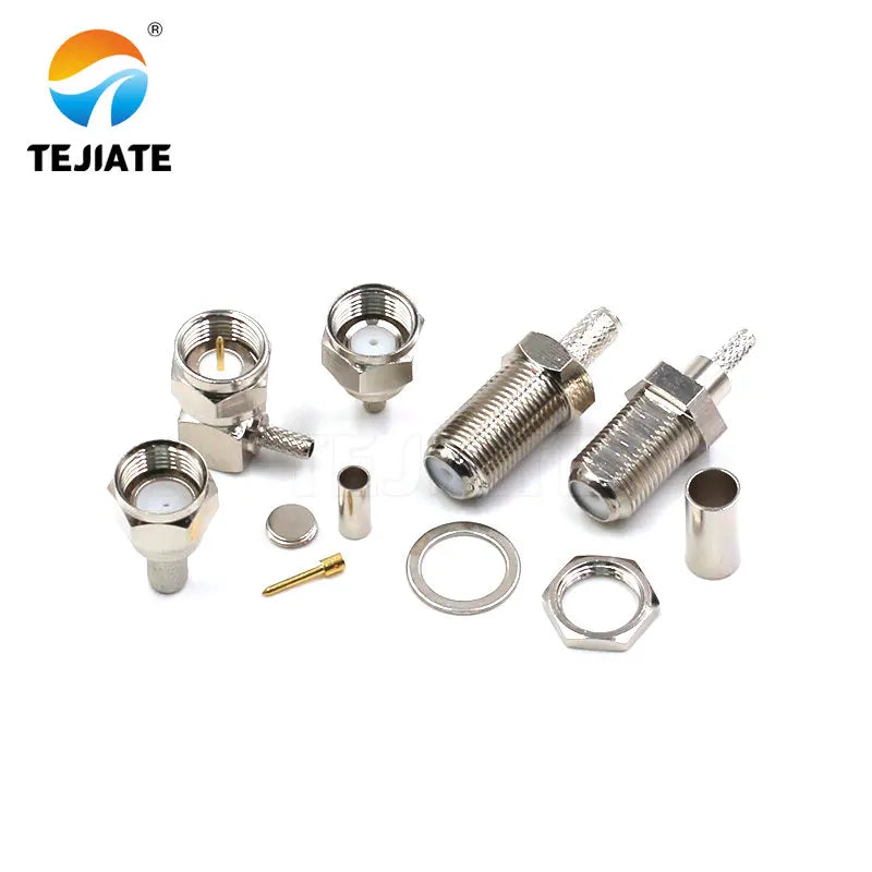 1PCS RF-header Cable Connector F-JK Male/Female Header 1.5-3 Shielded-wire TV Adapter Unit British-standard