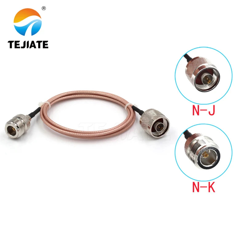1PCS TEJIATE Adapter Cable N To N Type N-J Convert N-K 8-90CM 1M 1.5M 2M Length Connector RG316 Wire
