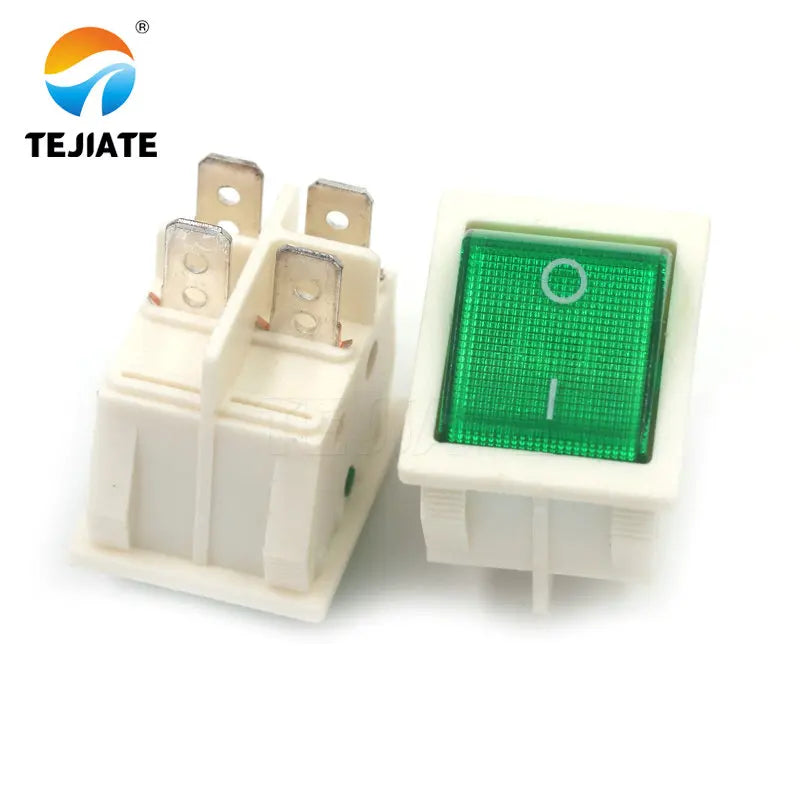 5PCS KCD4 Microswitch Boat-type Toggle Switch Reset Ship-type Seesaw Cateye Light 4/6 Feet 2/3 Gear Power Button Kit