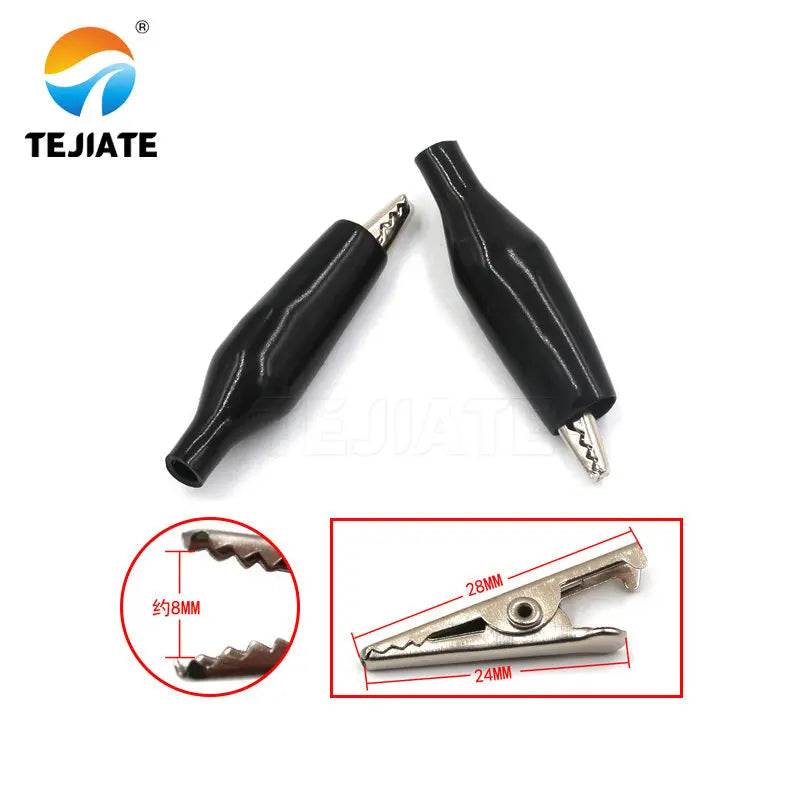 50PCS Alligator Clip Sheath Clip Small Battery Wire Power Clip Grounding Test Clip Large/Medium/Small Test Line