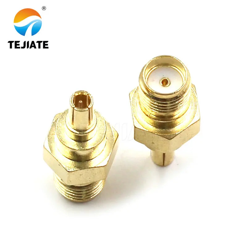 2PCS RF Coaxial Adapter SMA/CRC9 3G/4G Bent Header Antenna Gold-plated Nickel-plated