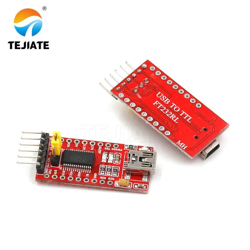 1PCS FT232 Reflesh Module USB To TTL Supports 3.3V 5V FT232RL Modular Red Board Compatible Unit Download Line MINI Interface