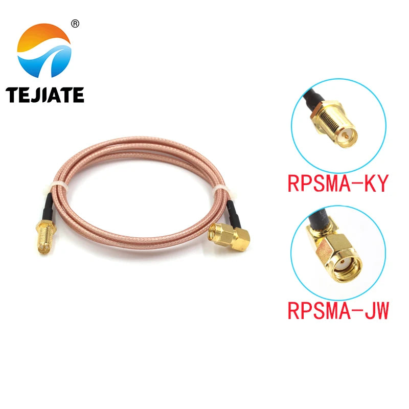 1PCS TEJIATE Adapter Cable RPSMA To RPSMA Type RPSMA-JW Convert RPSMA-KY 8-90CM 1M 1.5M 2M Length Connector RG316 Wire
