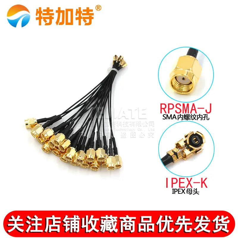 5PCS SMA male/Hole To Female Header SMA-J RPSMA-J M2 Netcard Antenna Cable UFL 1.13 Wire  0.05~2M RF Antena UFL Seat