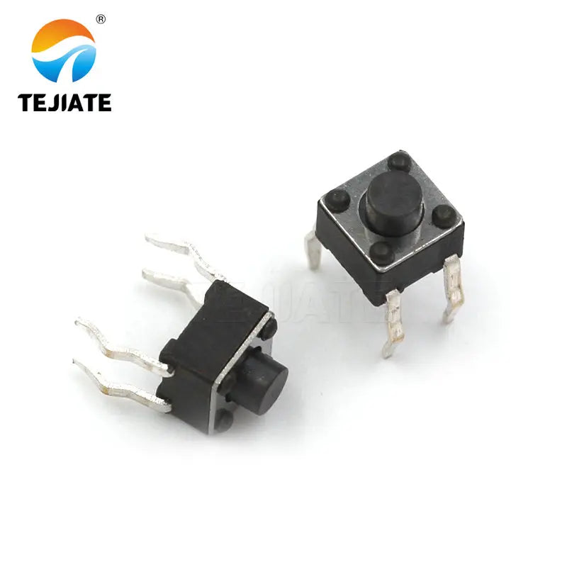 50PCS Touch-key Switch Push Button Switch Vertical/Patch 4 Feet 4.5mm*4.5mm*3.8/4.3/4.5/5/6/7mm Direct Insert Fret Microswitch