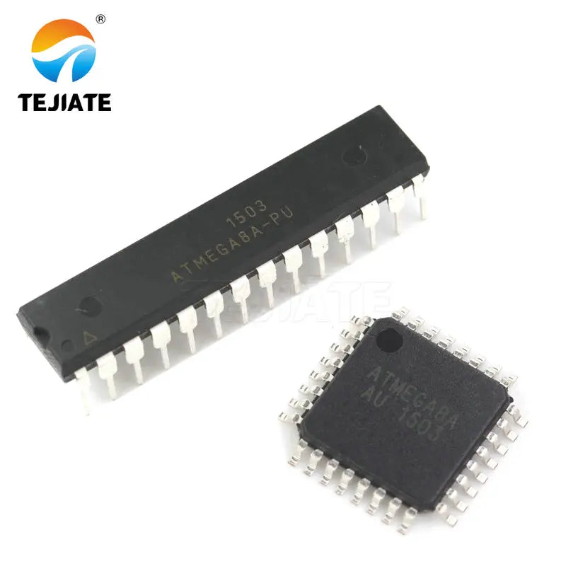 2PCS ATMEGA8L-8AU  QFP-32 ATMEGA8A-PU DIP-28 8-bit with 8K Bytes In-System Programmable Flash ATMEGA8A-PU DIP Original IC