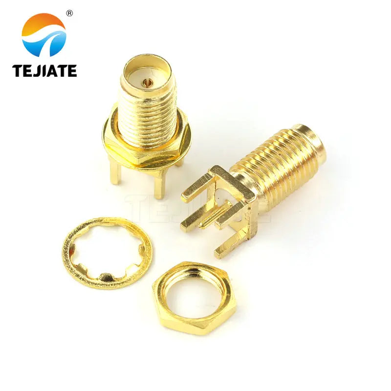 5PCS SMA-KE Connerctor SMA-KWE Adapter Straight /Bent Header Square/Skew Foot Base Outer screw Inner Pin/Hole
