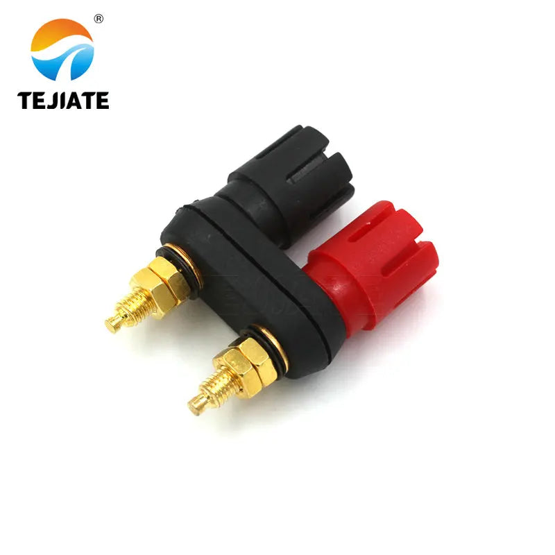 1PCS Conjoined Double-part Power Amplifier Terminal Double-hexagon Connector Double-header Adapter 4mm Banana Socket-terminal